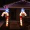 Pre-Lit Striped Candy Cane with Bow Christmas Outdoor Commercial Decoration - 8'